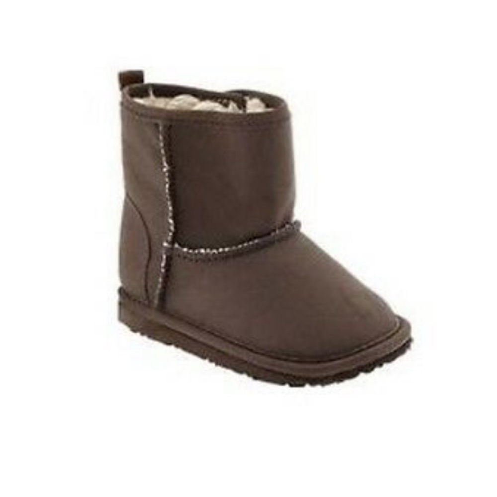 Baby Gap Shearling Lined Brown Booties NWOT 18-24m